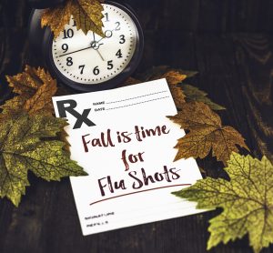 Vaccination against the flu comes with Fall Leaves