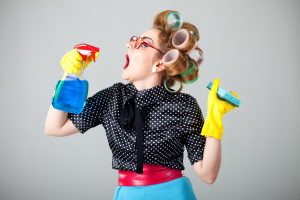 Lung damage from cleaning chemicals can especially affect women.