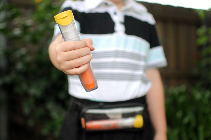 Wheezing and choking can become so severe that an epi-pen is needed. 